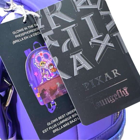 Loungefly x Pixar Coco Miguel & Hector Performance Mini Backpack 9”x10.5”x4.5” - Picture 6 of 6